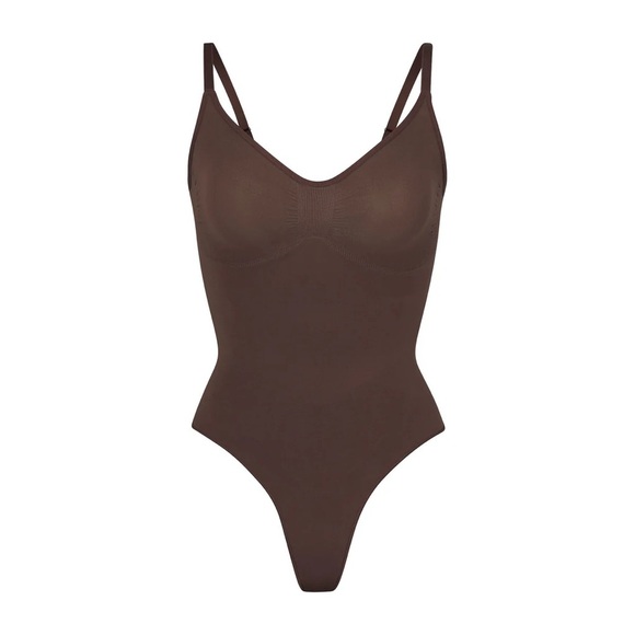SKIMS Shapewear Bodysuit THONG BODYSUIT NEW COCOA XS - Picture 5 of 5